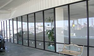 commercial window film on storefront